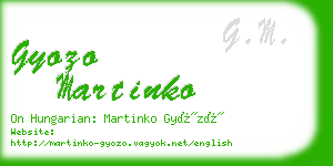 gyozo martinko business card